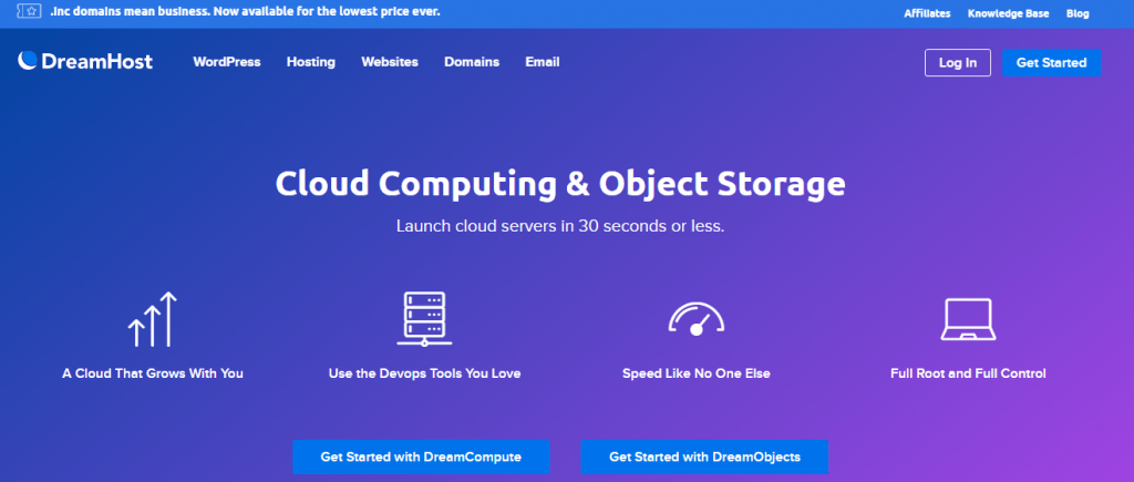 dreamhost cloud hosting provider