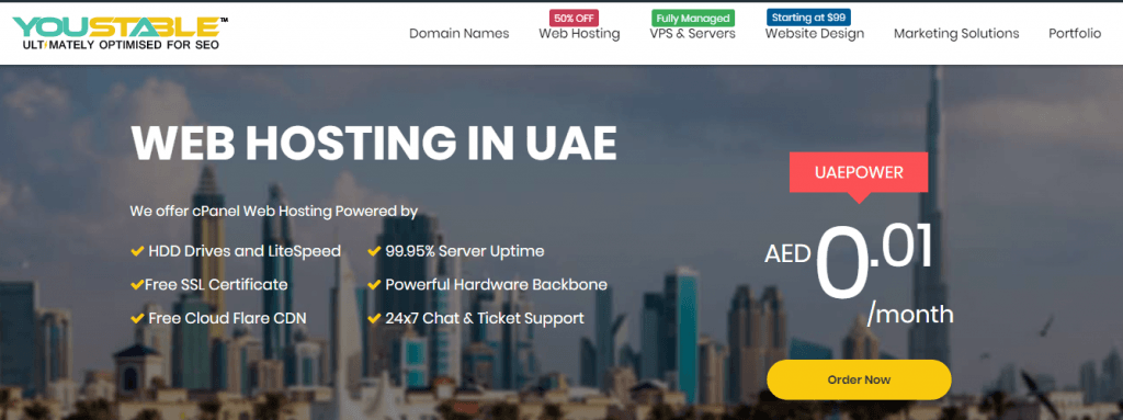 youstable Top web hosting companies in dubai